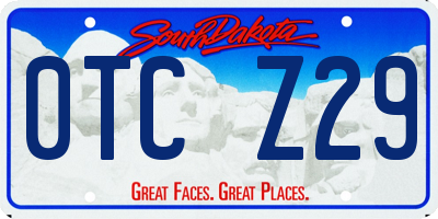 SD license plate 0TCZ29