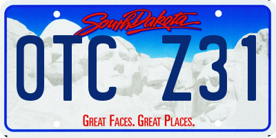 SD license plate 0TCZ31
