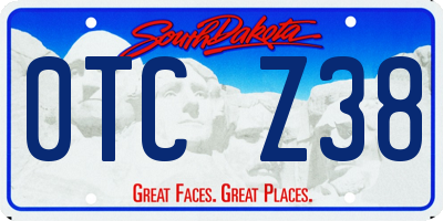 SD license plate 0TCZ38