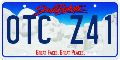 SD license plate 0TCZ41