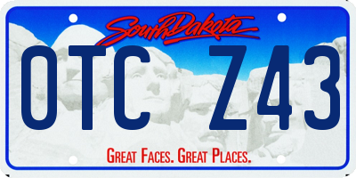 SD license plate 0TCZ43