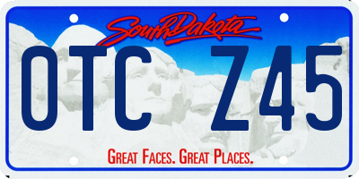 SD license plate 0TCZ45