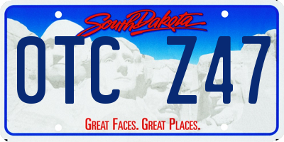 SD license plate 0TCZ47