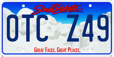 SD license plate 0TCZ49