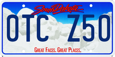 SD license plate 0TCZ50