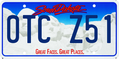 SD license plate 0TCZ51