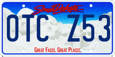 SD license plate 0TCZ53