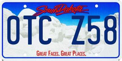 SD license plate 0TCZ58