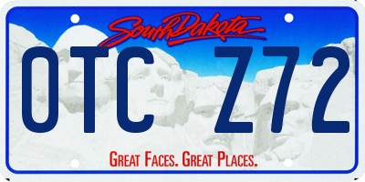 SD license plate 0TCZ72