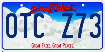 SD license plate 0TCZ73