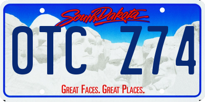 SD license plate 0TCZ74