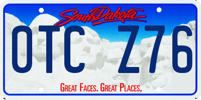 SD license plate 0TCZ76