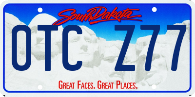 SD license plate 0TCZ77