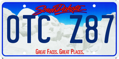 SD license plate 0TCZ87