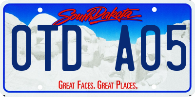 SD license plate 0TDA05