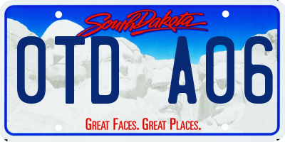 SD license plate 0TDA06