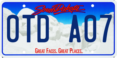 SD license plate 0TDA07