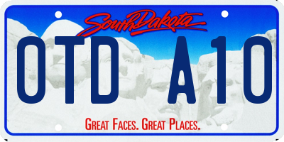 SD license plate 0TDA10