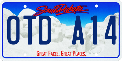 SD license plate 0TDA14