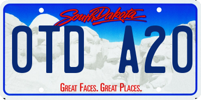 SD license plate 0TDA20