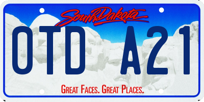 SD license plate 0TDA21