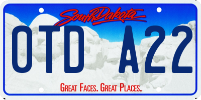 SD license plate 0TDA22