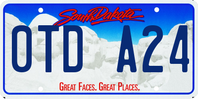 SD license plate 0TDA24