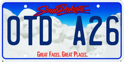SD license plate 0TDA26