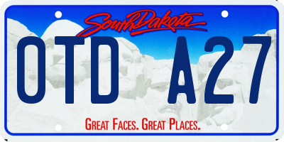 SD license plate 0TDA27