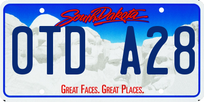 SD license plate 0TDA28
