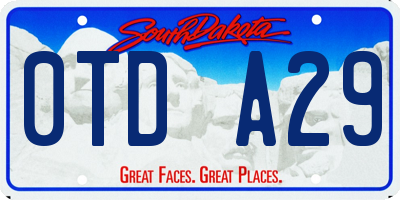 SD license plate 0TDA29