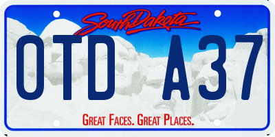 SD license plate 0TDA37