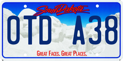SD license plate 0TDA38
