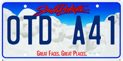 SD license plate 0TDA41