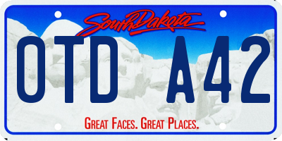 SD license plate 0TDA42