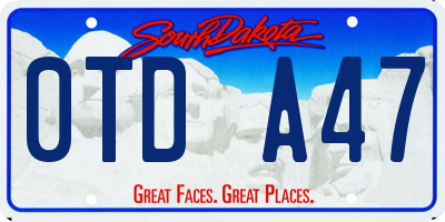 SD license plate 0TDA47
