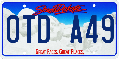 SD license plate 0TDA49