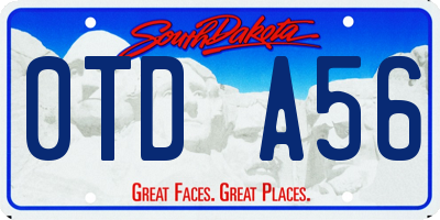 SD license plate 0TDA56