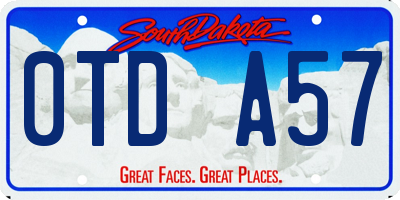 SD license plate 0TDA57