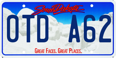 SD license plate 0TDA62