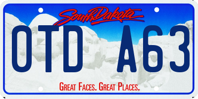 SD license plate 0TDA63