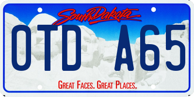 SD license plate 0TDA65