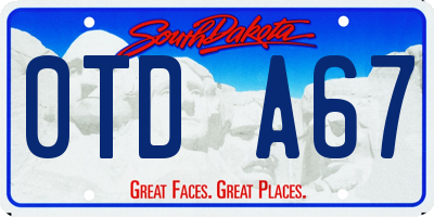 SD license plate 0TDA67