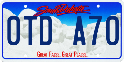 SD license plate 0TDA70