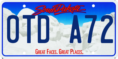 SD license plate 0TDA72