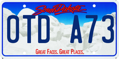 SD license plate 0TDA73