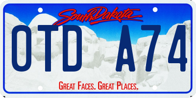 SD license plate 0TDA74