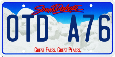 SD license plate 0TDA76