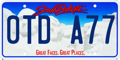 SD license plate 0TDA77