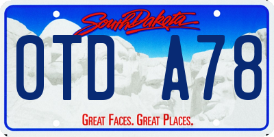 SD license plate 0TDA78
